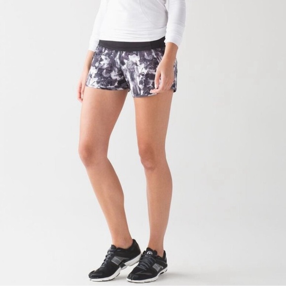 lululemon athletica Pants - Lululemon Run Times Short Mini Obscurred Black Dusty
Mauve / Black size 10